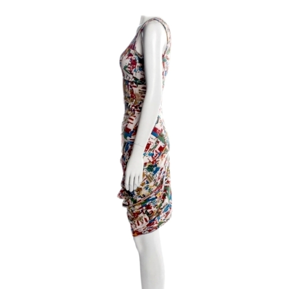 Alexander McQueen Abstract Multicolor Bodycon Dress - Picture 3 of 7